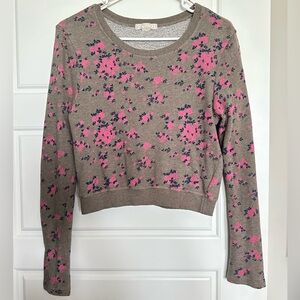 Forever 21 brown/pink floral sweater